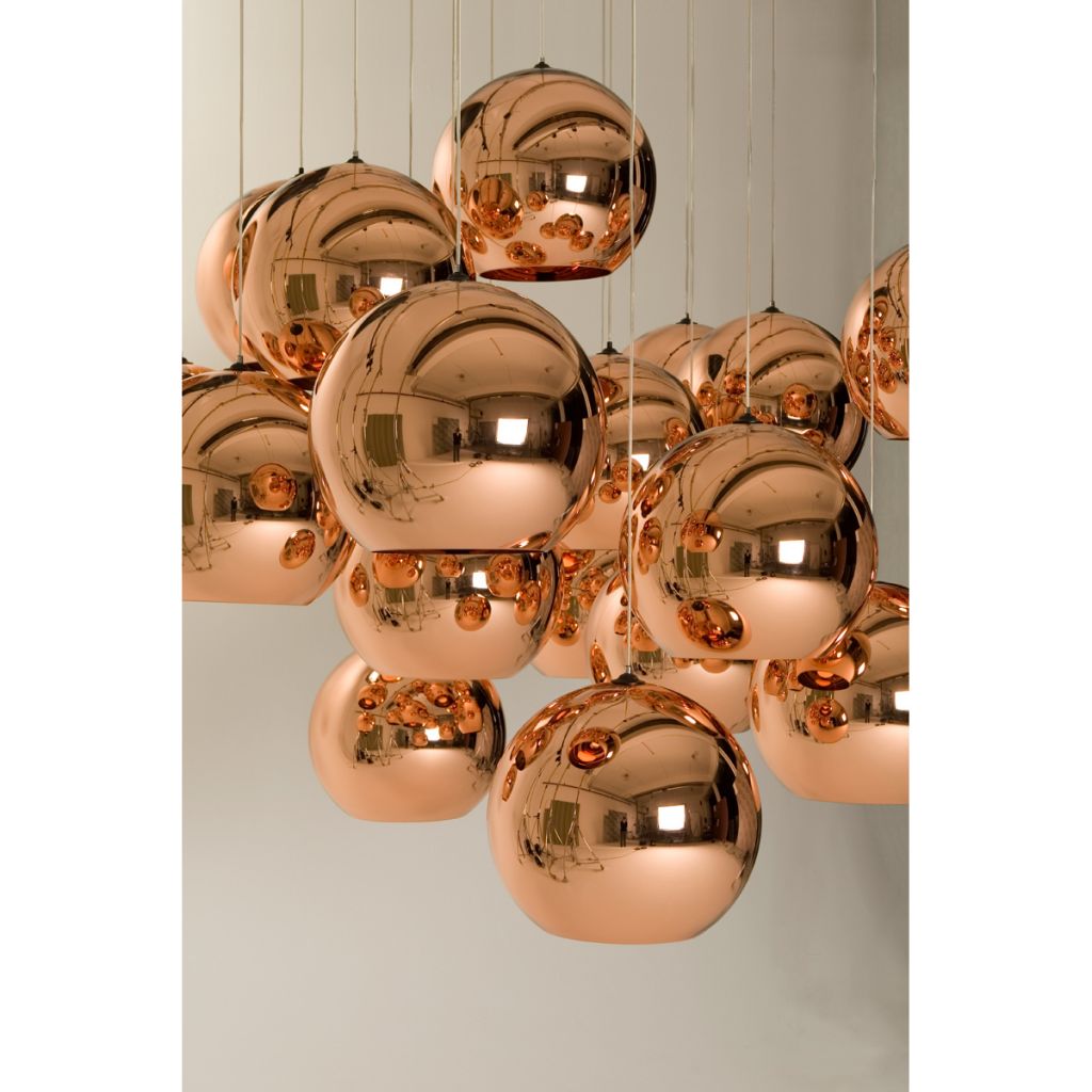 Gebeurt meel materiaal Copper Shade design hanglamp - modern luchter | Diiiz