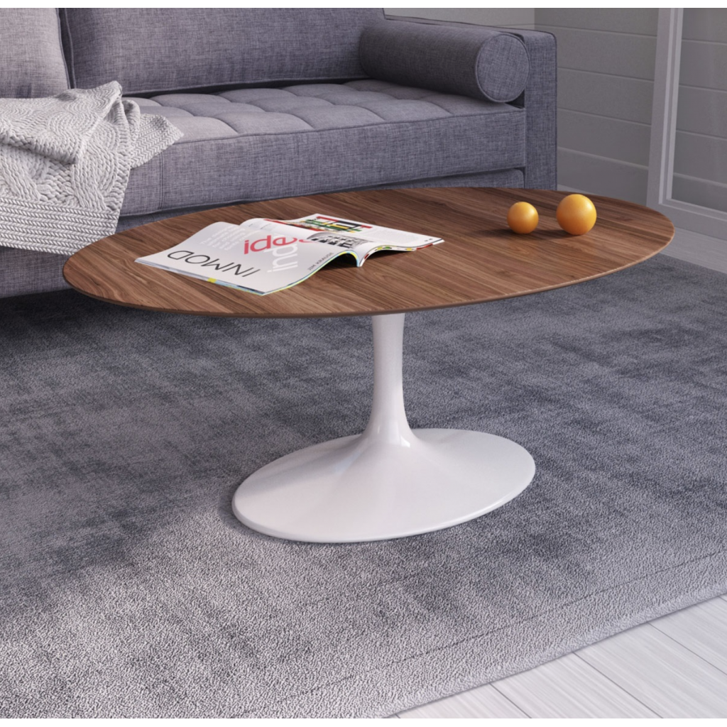 weggooien Achtervolging Edelsteen TULIP Ovalen houten salontafel - Moderne en design tafel | Diiiz