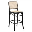 Lidia Cane wooden bar chair 