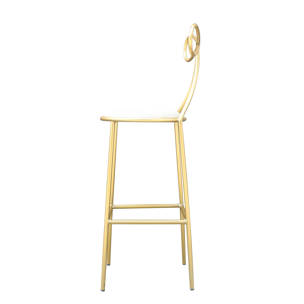 Efficiënt Steen enz Fly goedkope hoge stoel met gouden metalen frame |Diiiz