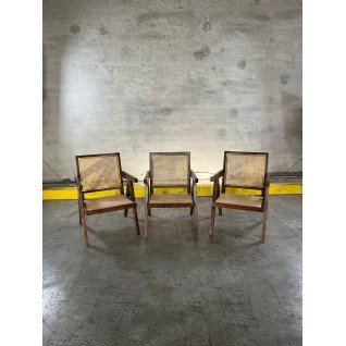 Pack of 3 Jeanne chairs with armrests-OUTLET