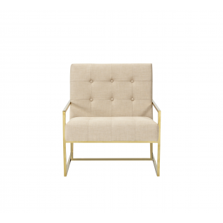 Fabric and velvet Lyon armchair- golden frame