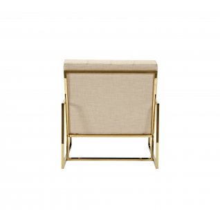 Fabric and velvet Lyon armchair- golden frame