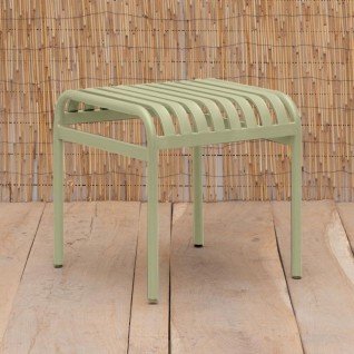 Green Outdoor metal  stool 45cm Verde