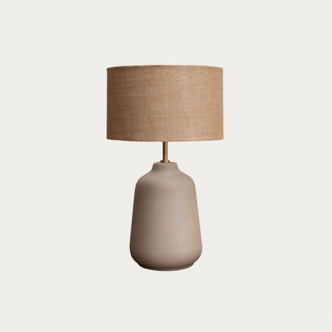 Lampe de table beige en jute Jutel