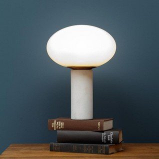 Lampe de table blanche rétro  Shroom