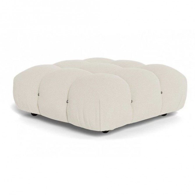 Camelia beige velvet footrest - Outlet