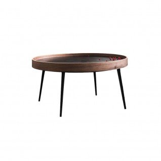 Black and walnut modern coffee table 100x50cm - Outlet