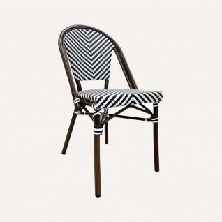 Outdoor terrace chair in aluminum Mexi