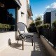 Outdoor terrace chair in aluminum Mexi