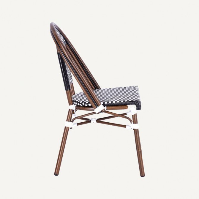 Woven rattan bistro terrace chair Paris