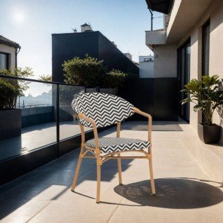 Outdoor wicker chair for brewery Harmony