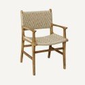 Garden chair in rattan with armrests Rotula