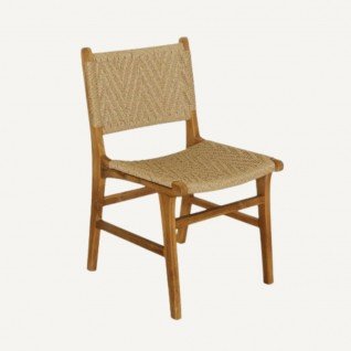 Armless outdoor chair in woven rattan Bliss