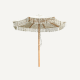 Fabric umbrella with wooden frameTropical