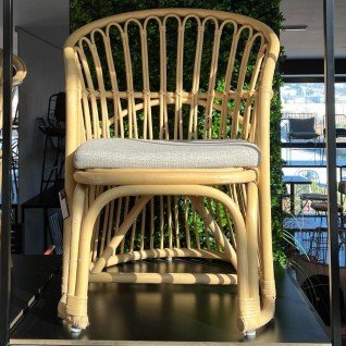 Garden armchair in bamboo with cushion  Branchy