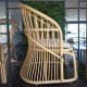 Garden armchair in bamboo with cushion  Branchy