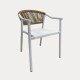 Modern garden chair with ropes and textilene Littus