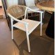 Modern garden chair with ropes and textilene Littus