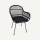 Garden armchair in polyrattan with cushionDa Silva