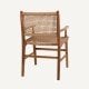 Fauteuil de jardin en bois et rotin Hortus