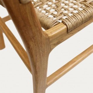 Fauteuil de jardin en bois et rotin Hortus