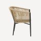 Garden armchair with rope armrestsSereno