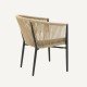 Garden armchair with rope armrestsSereno