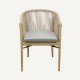 Garden armchair with rope armrestsSereno