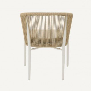 Garden armchair with rope armrestsSereno