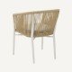 Garden armchair with rope armrestsSereno