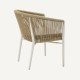 Garden armchair with rope armrestsSereno