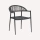 Modern outdoor chair in woven rattan Tressa