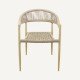 Modern outdoor chair in woven rattan Tressa