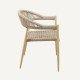 Modern outdoor chair in woven rattan Tressa