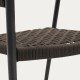 Modern outdoor chair in woven rattan Tressa