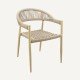 Modern outdoor chair in woven rattan Tressa