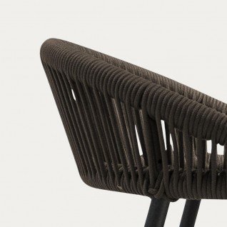 Modern outdoor chair in woven rattan Tressa