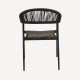 Modern outdoor chair in woven rattan Tressa