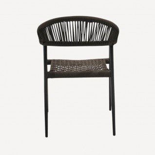 Modern outdoor chair in woven rattan Tressa