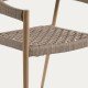 Modern outdoor chair in woven rattan Tressa