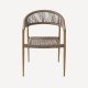 Modern outdoor chair in woven rattan Tressa