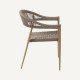 Modern outdoor chair in woven rattan Tressa