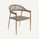 Modern outdoor chair in woven rattan Tressa