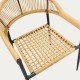 Modern outdoor chair in woven rattan Tressa