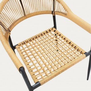 Chaise de terrasse en rotin et alu Narbo