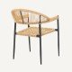 Modern outdoor chair in woven rattan Tressa