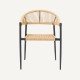 Modern outdoor chair in woven rattan Tressa