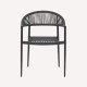 Modern outdoor chair in woven rattan Tressa