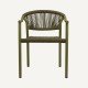 Outdoor chair in rattan and aluminum Brume